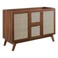 thumbnail image 1 of Modway 48" Wood Single or Double Sink Comp Bathroom Vanity Cabinet in Walnut, 1 of 12