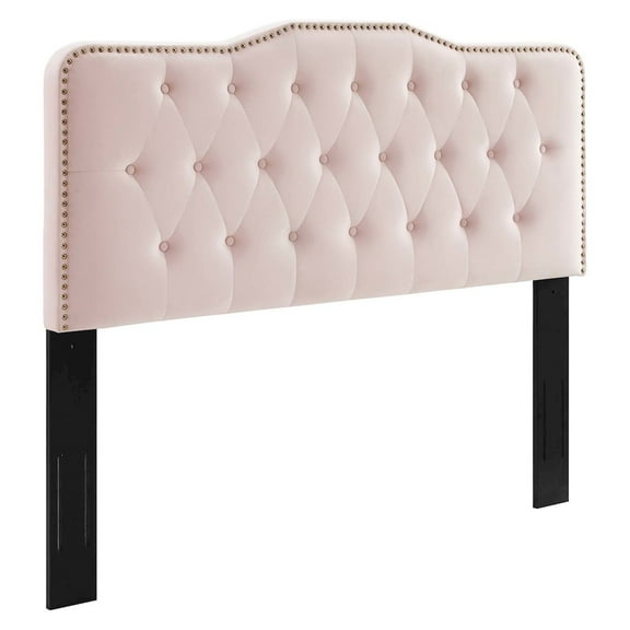 Modway Sophia Tufted Performance Velvet Full/Queen Headboard in Pink