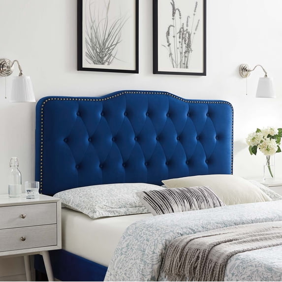 Modway Sophia Tufted Performance Velvet King/California King Headboard in Navy