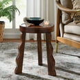 thumbnail image 1 of Modway Sorrel Carved Wood Stool in Walnut, 1 of 8