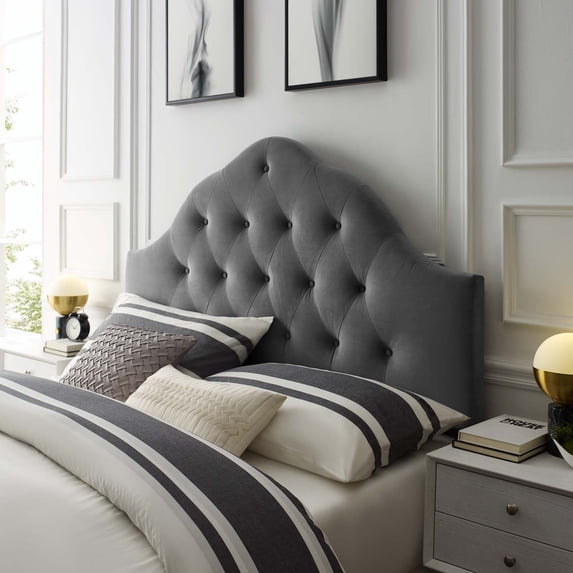 Sovereign King Diamond Tufted Performance Velvet Headboard-MOD-6125