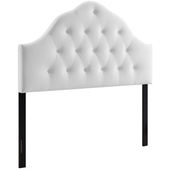 Modway Sovereign Full Diamond Tufted Performance Velvet Headboard in White