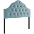 thumbnail image 1 of Modway Sovereign King Diamond Tufted Performance Velvet Headboard, Blue, 1 of 4