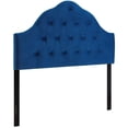 thumbnail image 1 of Modway Sovereign King Diamond Tufted Performance Velvet Headboard, Blue, 1 of 4