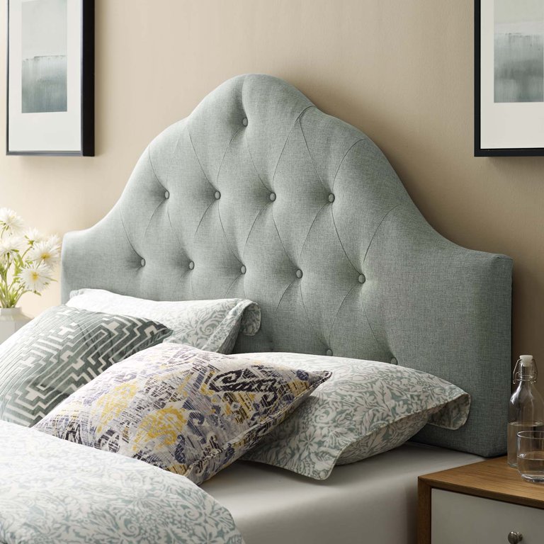 Modway Sovereign King Upholstered Fabric Headboard in Gray