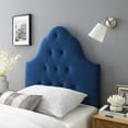 thumbnail image 1 of Modway Sovereign Twin Diamond Tufted Performance Velvet Headboard in Navy, 1 of 7