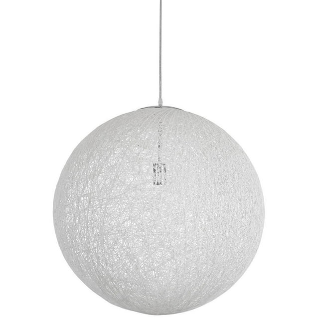 Modway Spool 23.5" Cotton Pendant in White