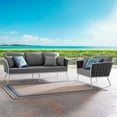 thumbnail image 1 of Modway Stance 2-Piece Aluminum & Fabric Patio Sofa Set in White and Gray, 1 of 8
