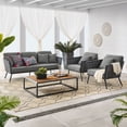 thumbnail image 1 of Modway Stance 4 Piece Outdoor Patio Aluminum Sectional Sofa Set, 1 of 4