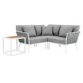 thumbnail image 1 of Stance 4 Piece Outdoor Patio Aluminum Sectional Sofa Set, 1 of 16