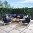 thumbnail image 1 of Stance 9 Piece Aluminum Outdoor Patio Aluminum Sectional Sofa Set by Modway, 1 of 17