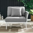 thumbnail image 1 of Modway Stance Modern Fabric & Aluminum Outdoor Right-Facing Armchair in Gray, 1 of 9