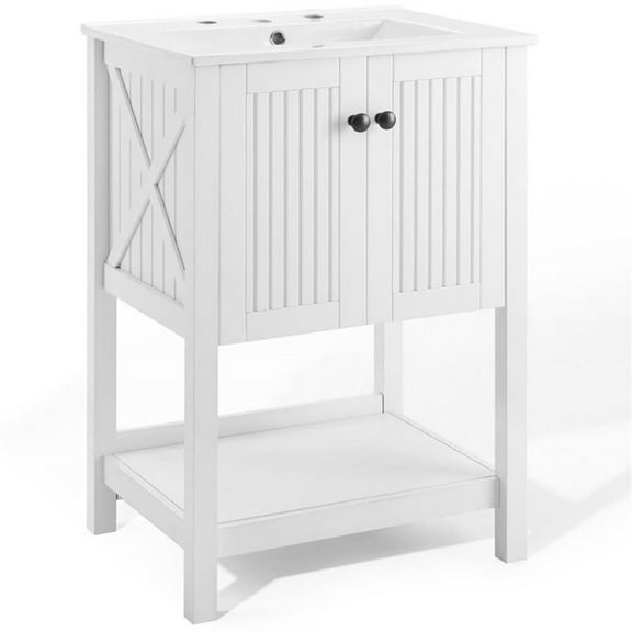 Modway Steam 24" Bathroom Vanity in White White