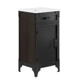 thumbnail image 1 of Modway Steamforge 18" Bathroom Vanity in White black, 1 of 15