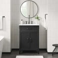 thumbnail image 1 of Modway Steamforge 24" Bathroom Vanity in White Black, 1 of 11