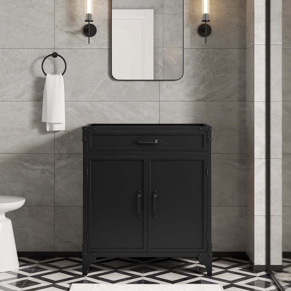 Modway Steamforge 30" Bathroom Vanity Cabinet (Sink Basin Not Included) in Black Walnut