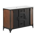 thumbnail image 1 of Modway Steamforge 48" Single Sink Bathroom Vanity in White Black, 1 of 11