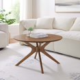 thumbnail image 1 of Modway Storage Round Solid Rubberwood Crossroads Coffee Table, 1 of 9