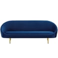 thumbnail image 1 of Sublime Vertical Curve Back Performance Velvet Sofa EEI 3349 NAV by Furniture, 1 of 6