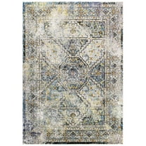 Tribute Ember Contemporary Modern Vintage Mosaic 5x8 Area Rug