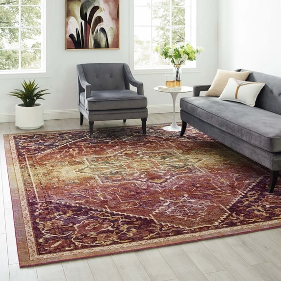 Success Tahira Transitional Distressed Vintage Floral Moroccan Trellis 5x8 Area Rug