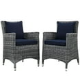thumbnail image 1 of Modway Summon 2 Piece Outdoor Patio Sunbrella? Dining Set in Canvas Navy, 1 of 5
