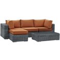 thumbnail image 1 of Modway Summon 5 Piece Outdoor Patio Sunbrella® Sectional Set in Canvas Tuscan, 1 of 9