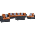 thumbnail image 1 of Modway Summon 7 Piece Outdoor Patio Sunbrella Sectional Set, 1 of 12