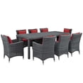 thumbnail image 1 of Modway Summon 9 Piece Outdoor Patio Sunbrella Dining Set, 1 of 7