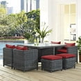 thumbnail image 1 of Modway Summon 9 Piece Outdoor Patio Sunbrella® Dining Set in Canvas Red, 1 of 5