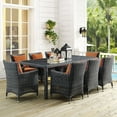 thumbnail image 1 of Modway Summon 9 Piece Outdoor Patio Sunbrella® Dining Set in Canvas Tuscan, 1 of 7