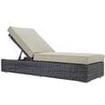 thumbnail image 1 of Modway Summon Aluminum and Rattan Patio Chaise Lounge in Canvas/Beige, 1 of 5