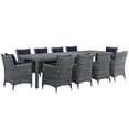 thumbnail image 1 of Summon 11 Piece Outdoor Patio Sunbrella� Dining Set, 1 of 9