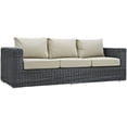 thumbnail image 1 of Modway Summon Outdoor Patio Sunbrella® Sofa in Canvas Antique Beige, 1 of 12