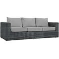 thumbnail image 1 of Modway Summon Outdoor Patio Sunbrella® Sofa in Canvas Gray, 1 of 5