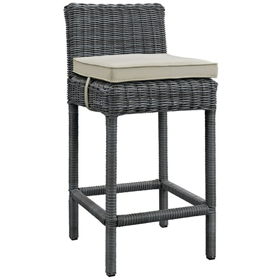 Modway Summon Outdoor Patio Sunbrella Bar Stool, Multiple Colors