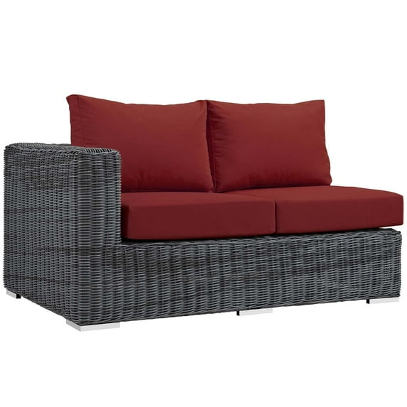 Modway Summon Outdoor Patio Sunbrella® Left Arm Loveseat, Multiple Colors