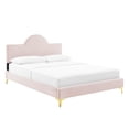 thumbnail image 1 of Modway Sunny Performance Velvet Full Bed in Pink, 1 of 10