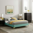 thumbnail image 1 of Modway Sutton King Performance Velvet Bed Frame in Mint, 1 of 7