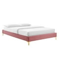 thumbnail image 1 of Modway Sutton Twin Modern Performance Velvet Bed Frame in Dusty Rose, 1 of 6