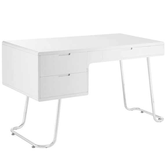 Modway Swing Modern Office Desk in White