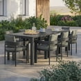 thumbnail image 1 of Modway Tahoe Aluminum 9-Piece Dining Set With Extendable Table in Gray Charcoal, 1 of 7