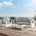thumbnail image 1 of Modway Tahoe Outdoor Patio Powder-Coated Aluminum 3-Piece Set in White Gray, 1 of 10