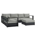thumbnail image 1 of Modway Tahoe Aluminum Outdoor 5-Piece Sectional Sofa Set in Gray Gray, 1 of 10