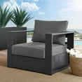 thumbnail image 1 of Modway Tahoe Outdoor Patio Powder-Coated Aluminum Armchair in Gray Charcoal, 1 of 8
