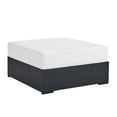 thumbnail image 1 of Tahoe Outdoor Patio Powder-Coated Aluminum Ottoman in Gray White, 1 of 8