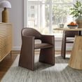 thumbnail image 1 of Talia   Vegan Leather Dining Armchair in Espresso, 1 of 9
