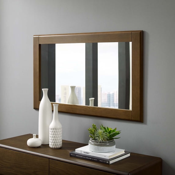 Modway Talwyn Wood Frame Mirror in Chestnut
