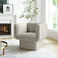 thumbnail image 1 of Tate Performance Velvet Accent Chair in Almond, 1 of 9