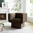 thumbnail image 1 of Tate Performance Velvet Accent Chair in Chocolate Brown, 1 of 9